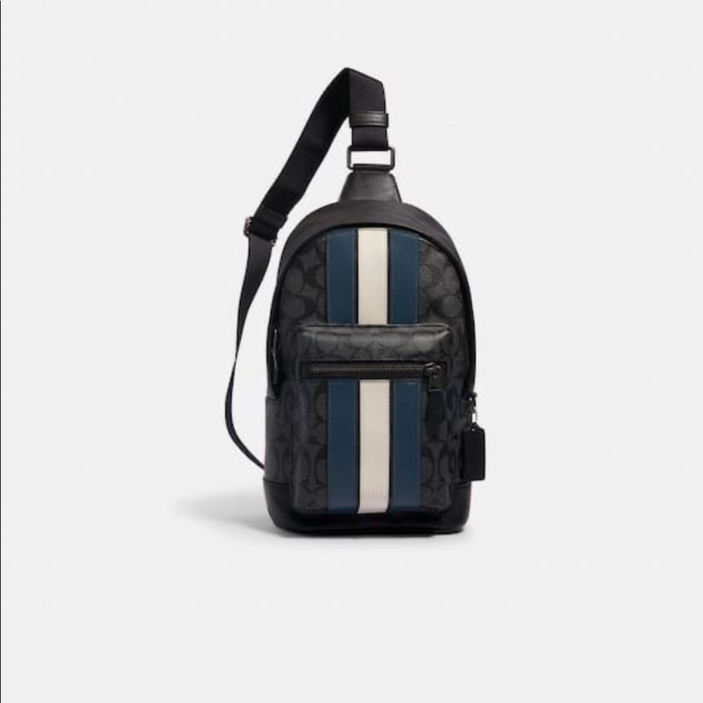 West Pack In Signature Canvas With Varsity Stripe